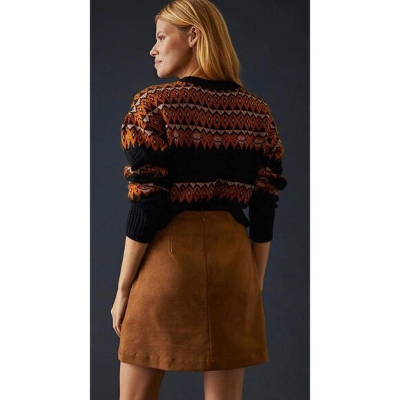 NWT Anthropologie x Maeve Faux Suede Mini Wrap Skirt Size 4 NWT - Picture 4 of 9